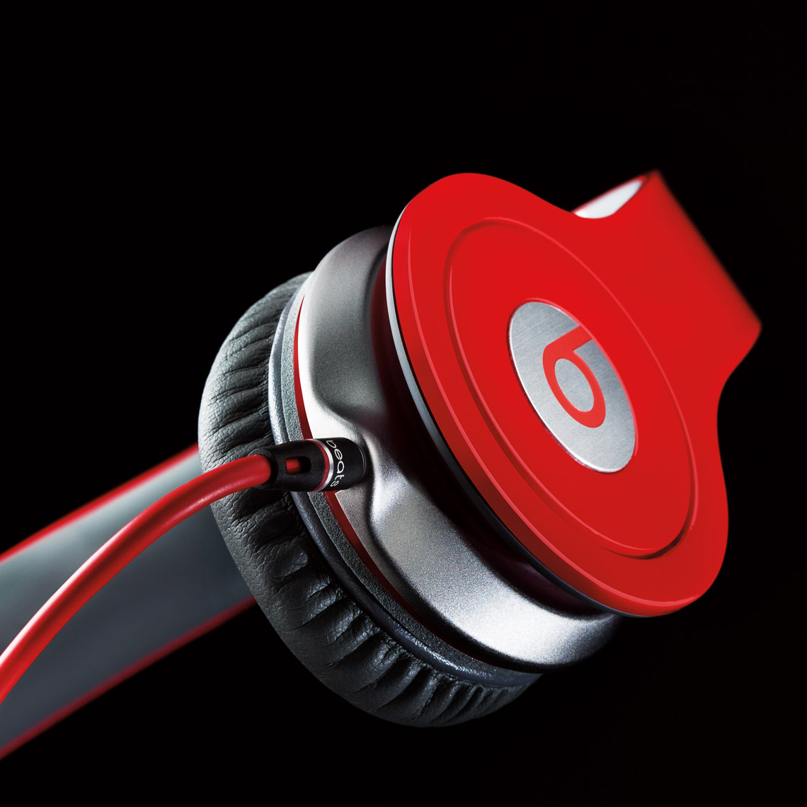Product Photography Gadgets Beats By Dre Headphones Red Floating in Space Chicago
