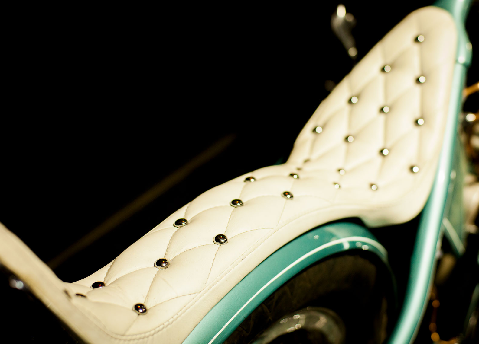 26 Location Photography Custom Motorcycle Builderes Denver Colorado FTW  White Leather