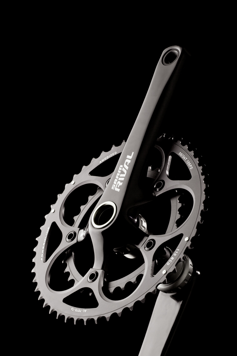 Product Photography Gear SRAM Front Crank Sprocket Beauty Detail Black on Black Denver