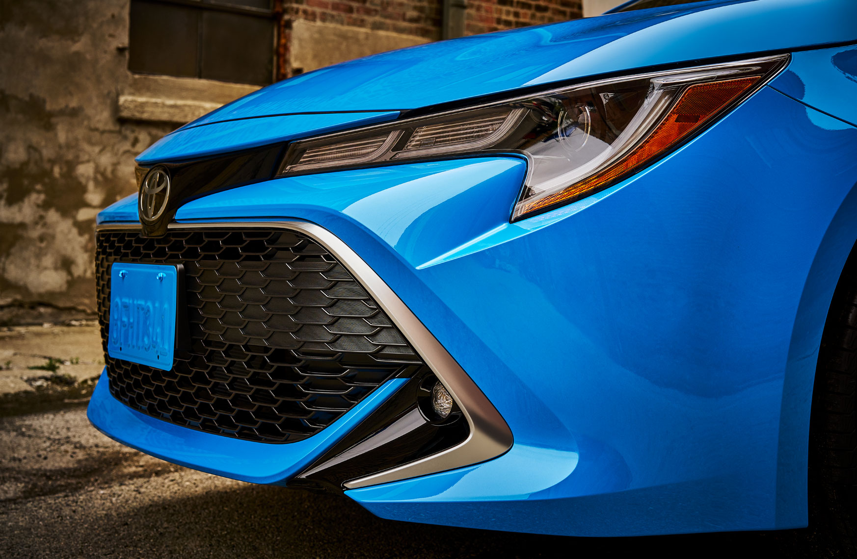 Location Photography Toyota Corolla XSE Grille Detail Chicago Alley